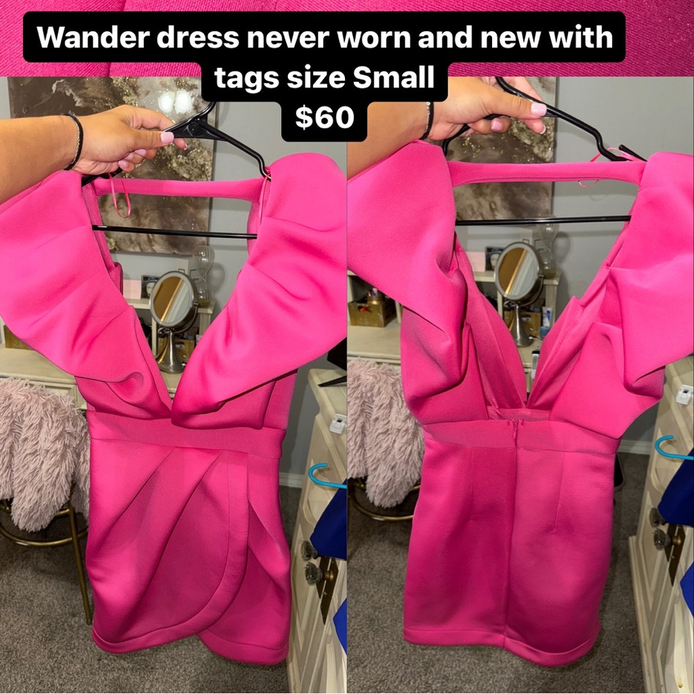 Wander Boutique Dress in Hot pink